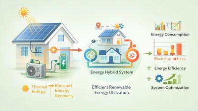 Integrated Solar Photovoltaic and Heat Pump System for Combined Thermal and Electrical Energy Utilization featured image