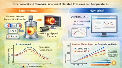 Laminar flame speeds for n-butanol/air mixtures at elevated pressures and temperatures: An experimental and numerical study featured image